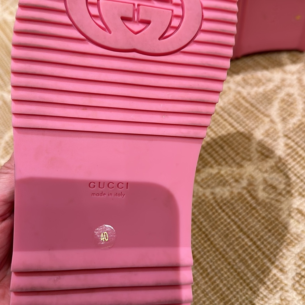 Pink Gucci Platform Sandals Size 40 - Picture 3 of 5